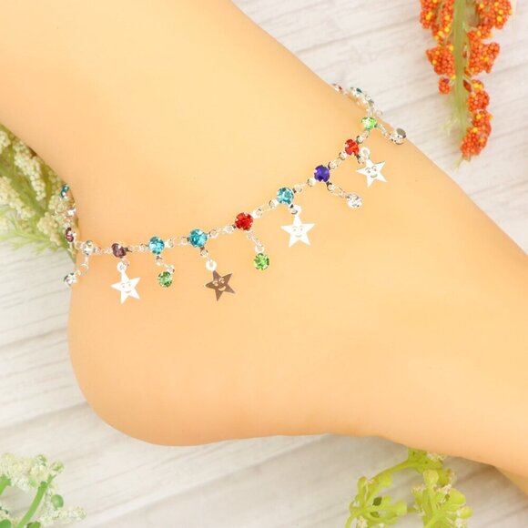 "Handmade Anklet – Elegant & Delicate Jewelry for Women | UNVRC1178 - Picture 6 of 10